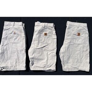 Carhartt Shorts Mens 40 Tan‎ B147 Original Fit Canvas Work Dungaree Carpenter